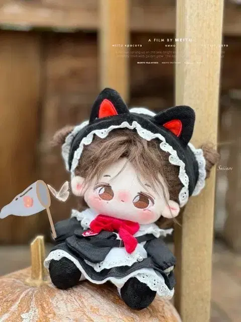 20cm 인형옷 검은고양이메이드